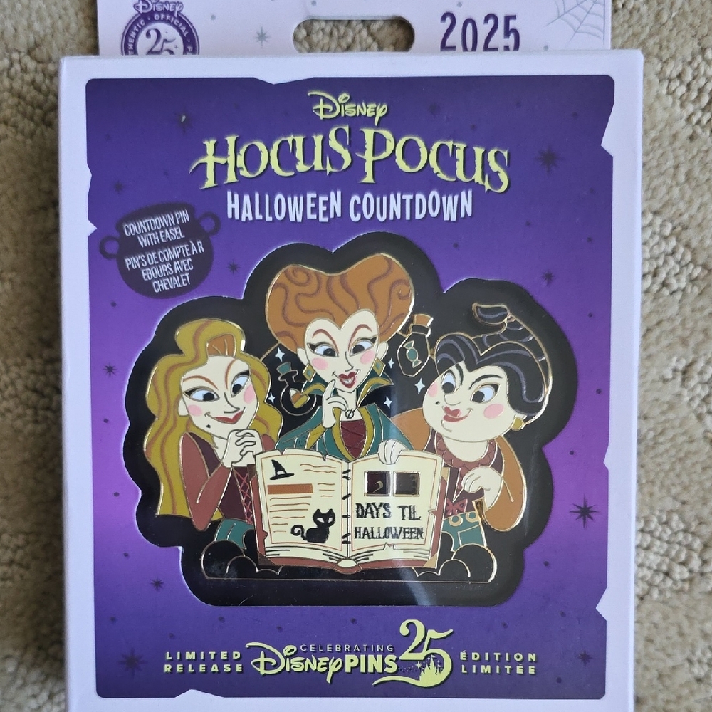 Disney Hocus Pocus Halloween Countdown Pin Limited Release